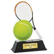 Trophe tennis plexiglas 16cm - PN046