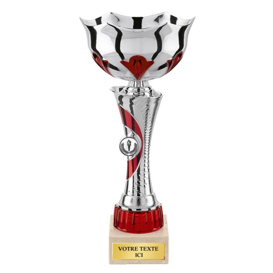 Coupe argent rouge 35cm 