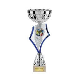 Coupe argent bleu 36cm