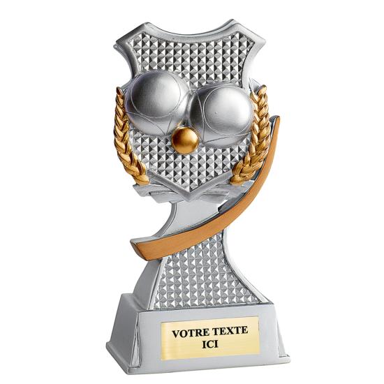 Trophée pétanque résine 20cm