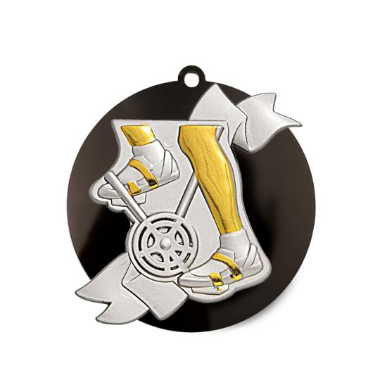 Médaille cyclisme acrylique métal Ø80mm