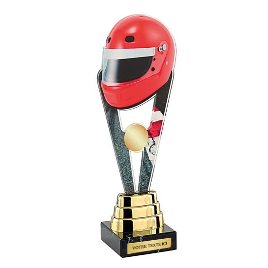 Trophée sport mécanique acrylique couleur 24cm