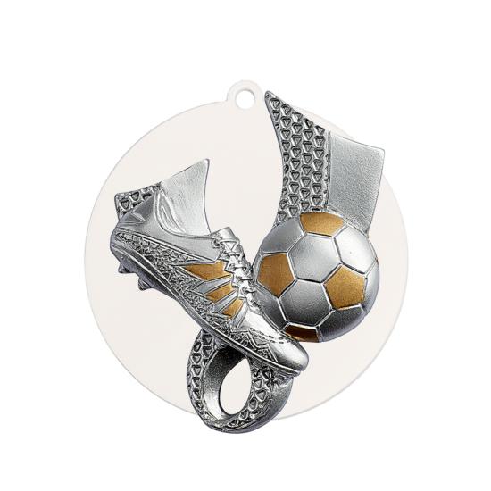 Médaille football fond noir ou blanc Ø70mm