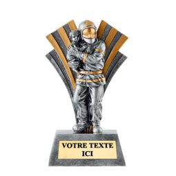 Trophée pompier résine 16cm
