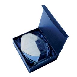 Trophée verre avec décor bleu 21cm - TV4034B
