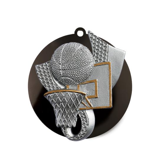Médaille basket fond noir ou blanc Ø70mm