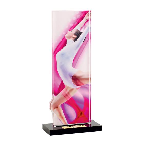 Trophée gymnastique femme plexiglas 22cm