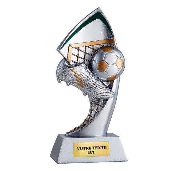 Trophée foot résine <br>3 tailles disponibles