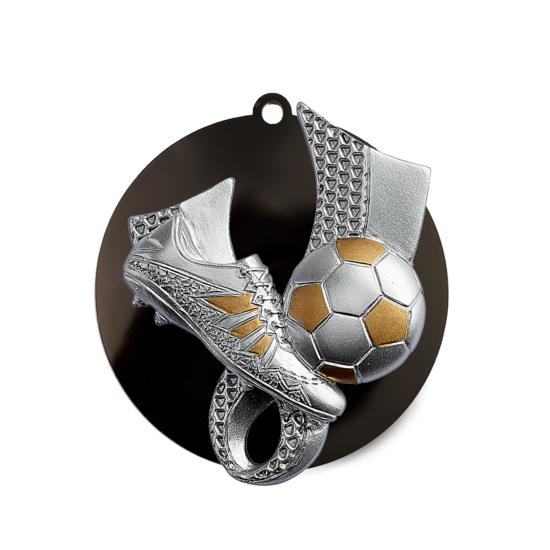 Médaille football fond noir ou blanc Ø70mm