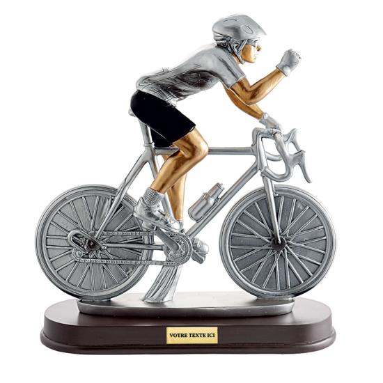 Trophée cyclisme résine 21x24cm