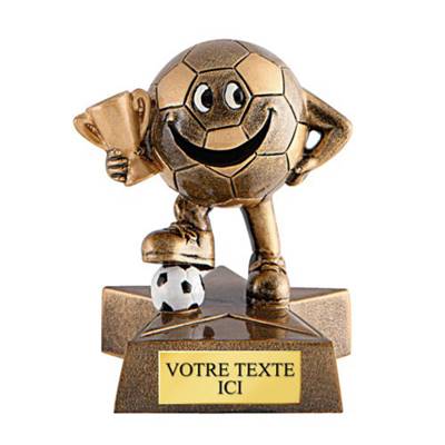 Trophée foot humour résine 10cm