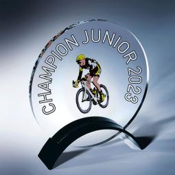 Trophée acrylique personnalisable <br>2 tailles disponibles