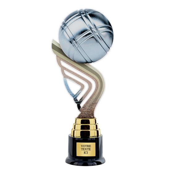 Trophée pétanque acrylique couleur 31cm
